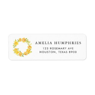 Aquarelle Fleurs de citron Wreath Mariage d'été La