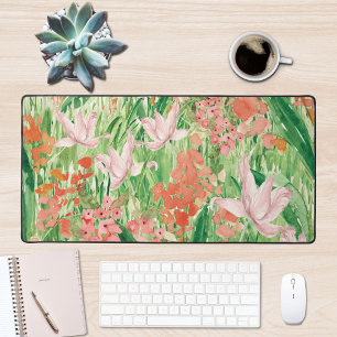 Aquarelle Fleurs de Corail Rose Prairie sur Montag