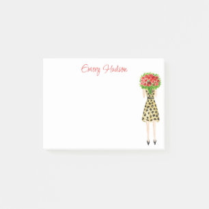 Aquarelle Fleurs Mode Fille Post-it Notes