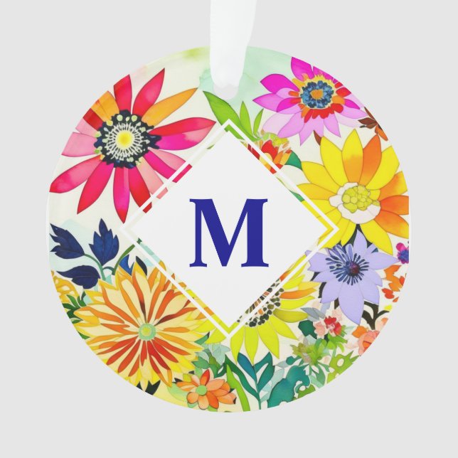 Aquarelle Fleurs Monogrammes (devant)
