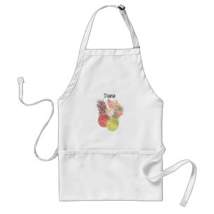 Aquarelle, fleurs. tablier adulte