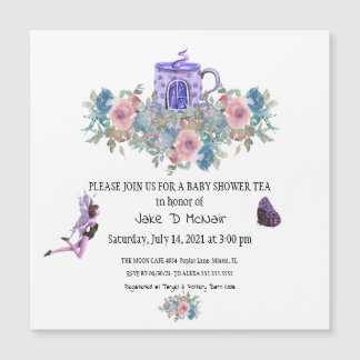 Aquarelle Floral Baby Tea Party Invitation