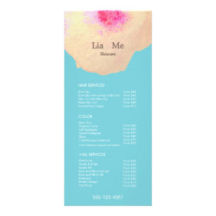 Aquarelle Floral Beauté Prix Menu Service