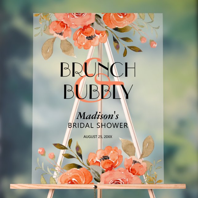 Aquarelle Floral Brunch & Fête des mariées Bubbly (Neutre)