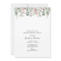 Aquarelle Floral Engagement Party Invitation