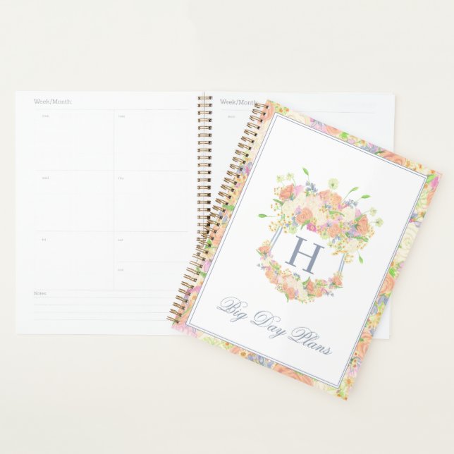 Aquarelle Floral Garden Party Crest (Devant avec enveloppe)