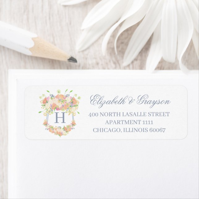 Aquarelle Floral Garden Party Crest (En situation)