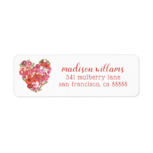 Aquarelle Floral Heart   Valentine Chic II