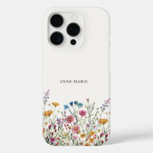 Aquarelle Floral Personnalisé iPhone 16 Pro Coque