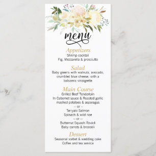 Aquarelle Floral Pink Ivor Mariage MENU