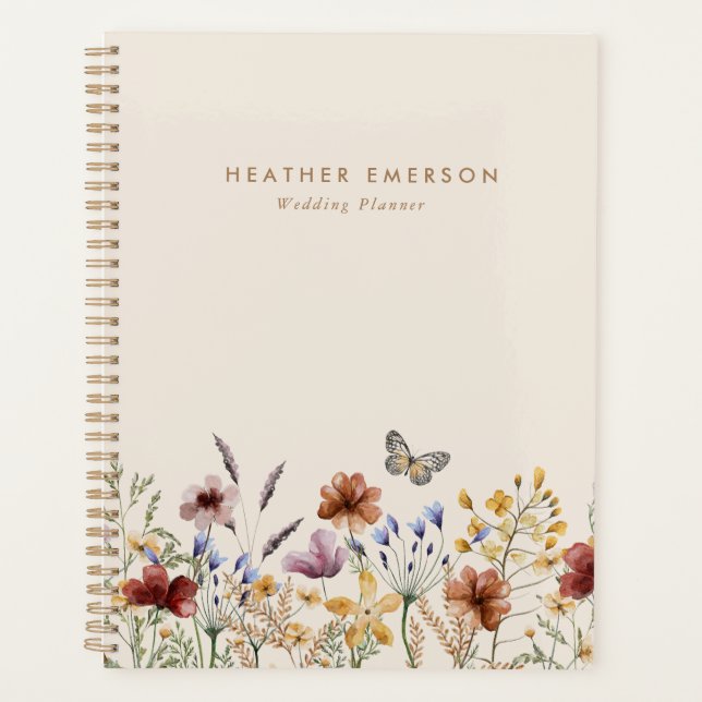 Aquarelle Floral Planner (Devant)