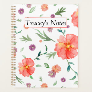 Aquarelle Floral Planner - Cadeaux personnalisés