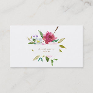 Aquarelle Floral Posie Carte de visite