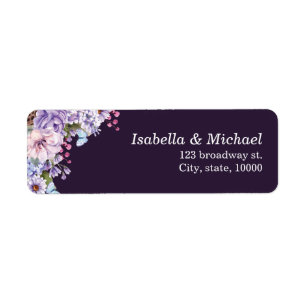 Aquarelle Floral Purple Mariage