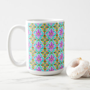 Aquarelle florale Art nouveau Motif Mug café