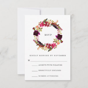 Aquarelle florale Bourgogne RSVP