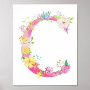 Aquarelle Florale C Poster