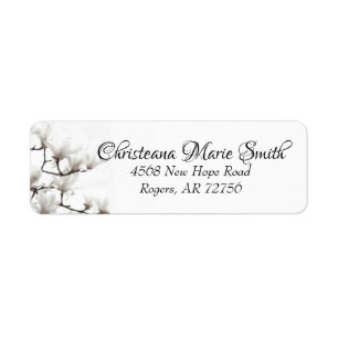 Aquarelle florale de magnolia noire et blanche