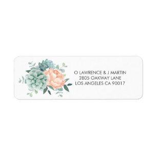 Aquarelle florale de Succulents de pivoine