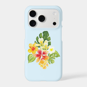 Aquarelle florale d'île tropicale