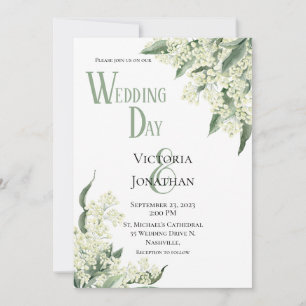 Aquarelle Florale Faire-part de mariage moderne
