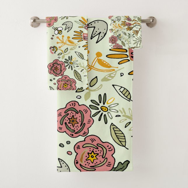 Aquarelle Florale Fleurs d'abeille Élégante Modern (En situation)