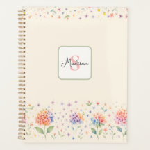 Aquarelle Florale Monogramme — Fleurs pastel