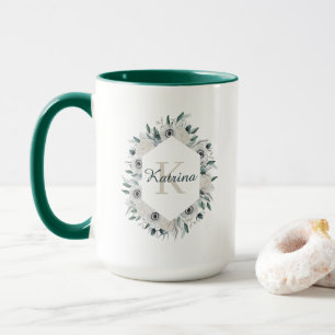 Aquarelle Florale Monogramme Mug