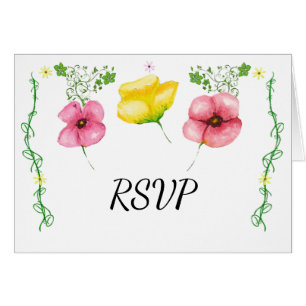 Aquarelle Florale Réception RSVP