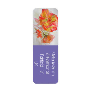 Aquarelle Florale rose Orange Suivez votre joie Ne