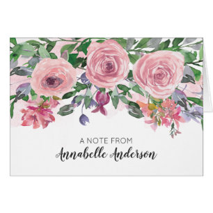 Aquarelle florale rose pastel moderne