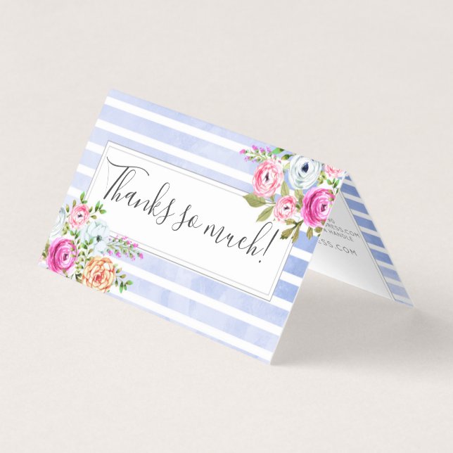 Aquarelle Florale Rustique Merci à bande moderne (Front)