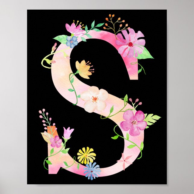 Aquarelle Florale S Poster (Devant)