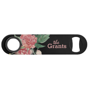 Aquarelle florale sur noir #2 personnalisée