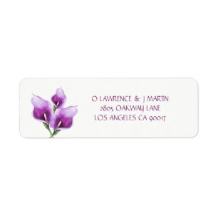 Aquarelle florale violette Calla Lily