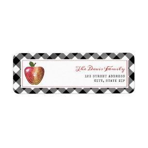 Aquarelle Folk Art Apple Plaid Automne Automne