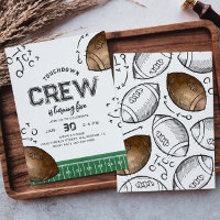 Aquarelle Football Invitation Anniversaire