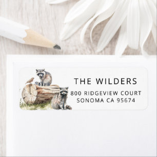 Aquarelle forestière Animaux de la forêt Adresse d