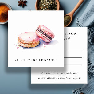 Aquarelle Français Macarons Boulangerie Certificat