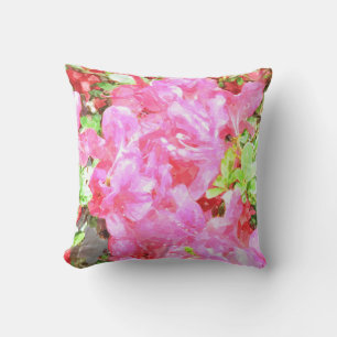 Aquarelle Fuchsia Hydrangeas Coussin