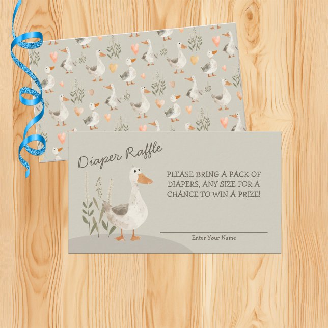 Aquarelle Goose Diaper Raffin - Carte de boîtier (Créateur téléchargé)