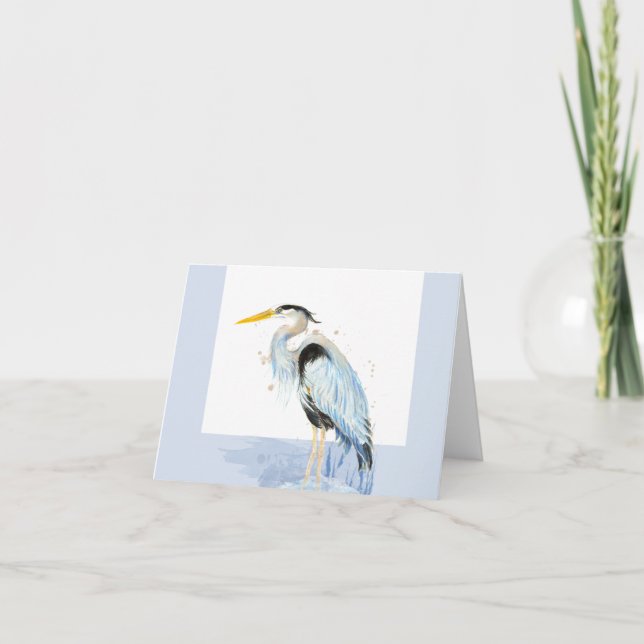 Aquarelle Great Blue Heron Bird Nature (Devant)