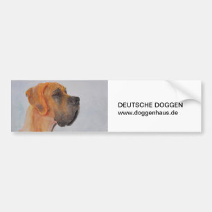 Aquarelle Great Dane fawn cards Bumper Sticker