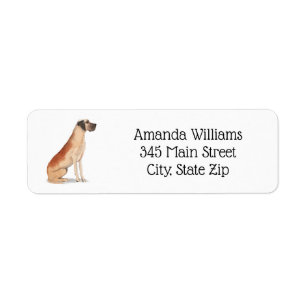 Aquarelle Great dane Illustration Adresse de retou