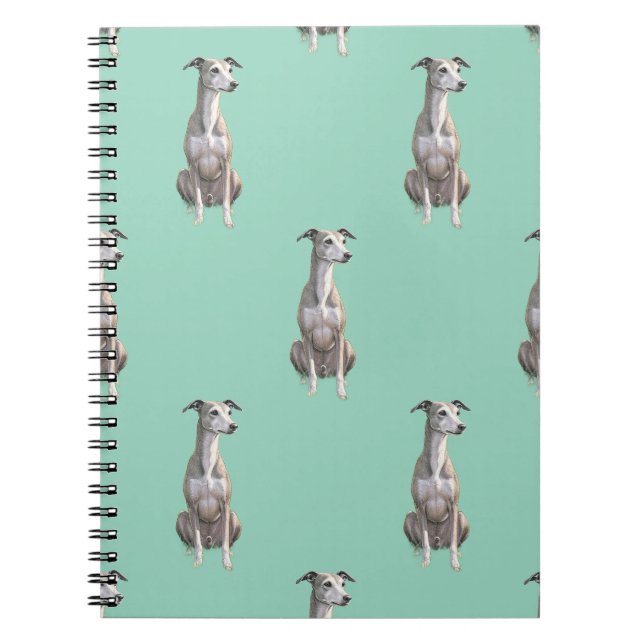 Aquarelle Greyhound Imprimer Carnet spiral (Devant)