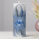 Aquarelle gris bleu Abstrait Fractal Art Flower