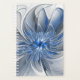 Aquarelle gris bleu Abstrait Fractal Art Flower