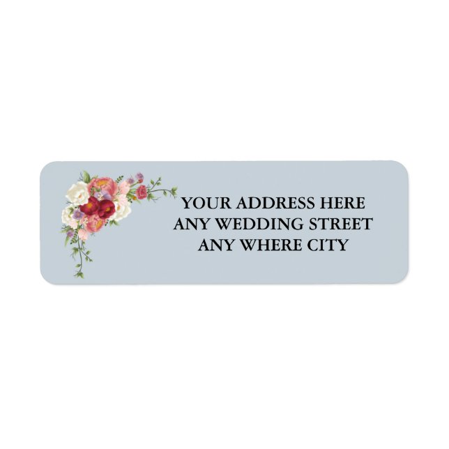 Aquarelle Gris Duisy Blush Peach Floral Mariage (Devant)
