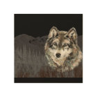 Aquarelle Gris Gris Loup Loup Montagne Art animal