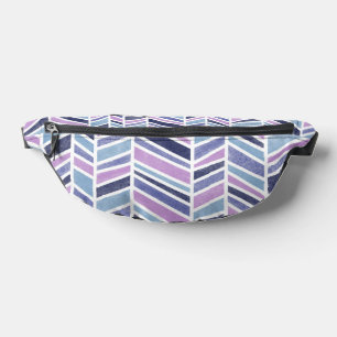 Aquarelle Herringbone, Chevron, Marine, Rose, Bleu